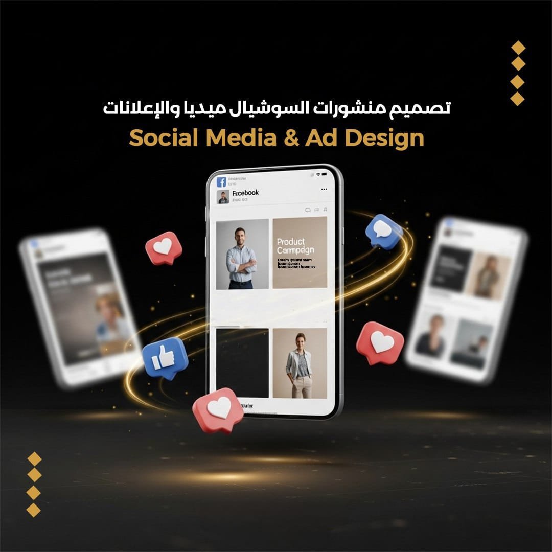 تصميم منشورات السوشيال ميديا والاعلانات